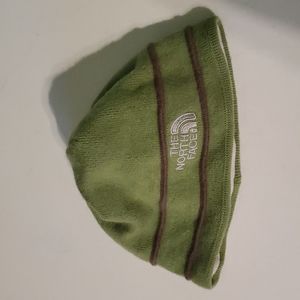 The North Face kid's green winter beanie hat